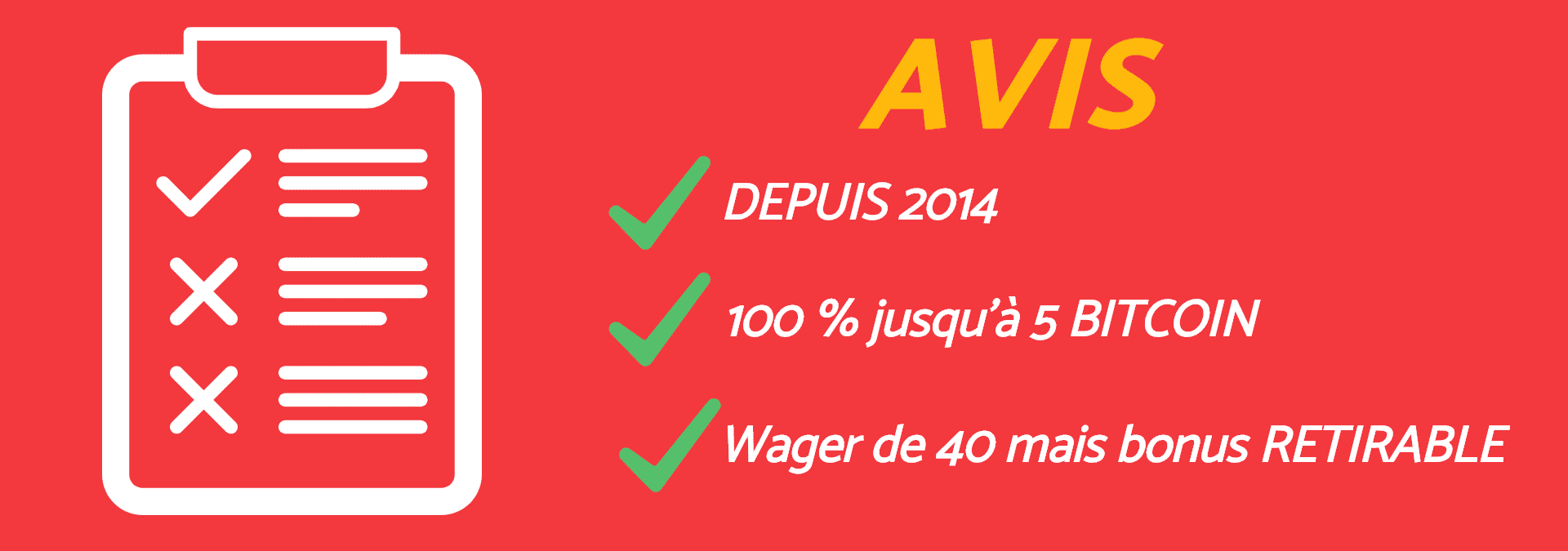 AVIS 7BITCASINO BONUS DE BIENVENUE