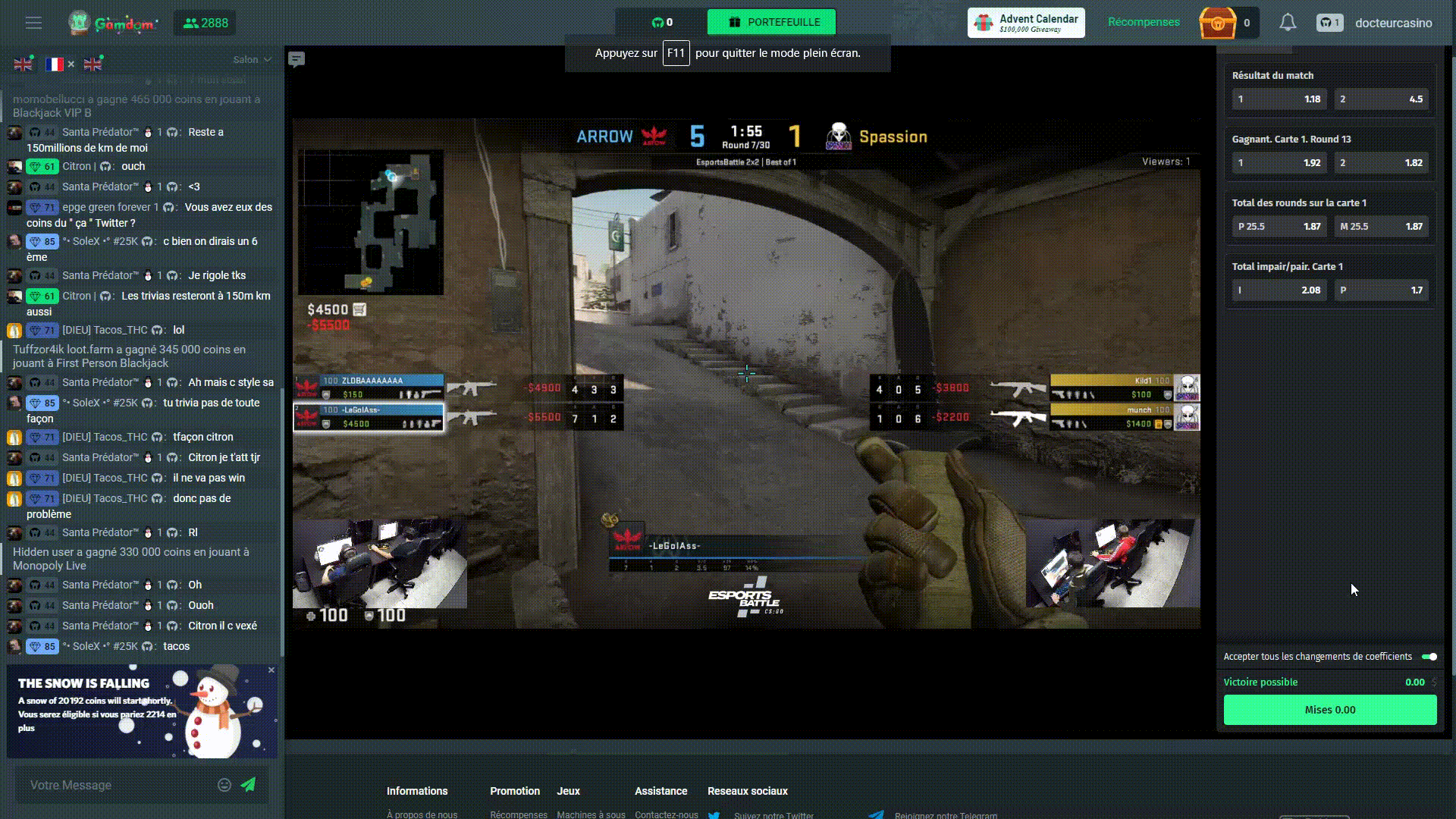 Paris sur counter strike Casino Gamdom